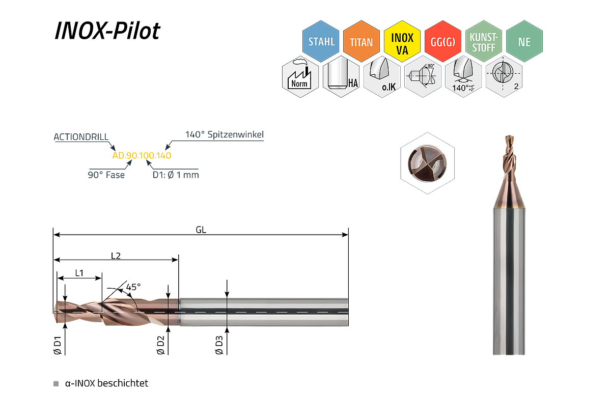 ACTIONDRILL INOX-Pilot