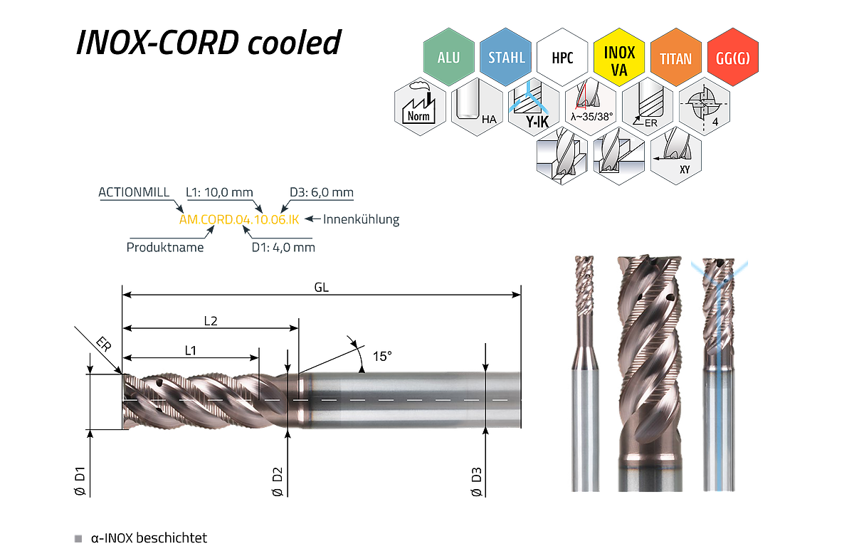 ACTIONMILL INOX-CORD cooled