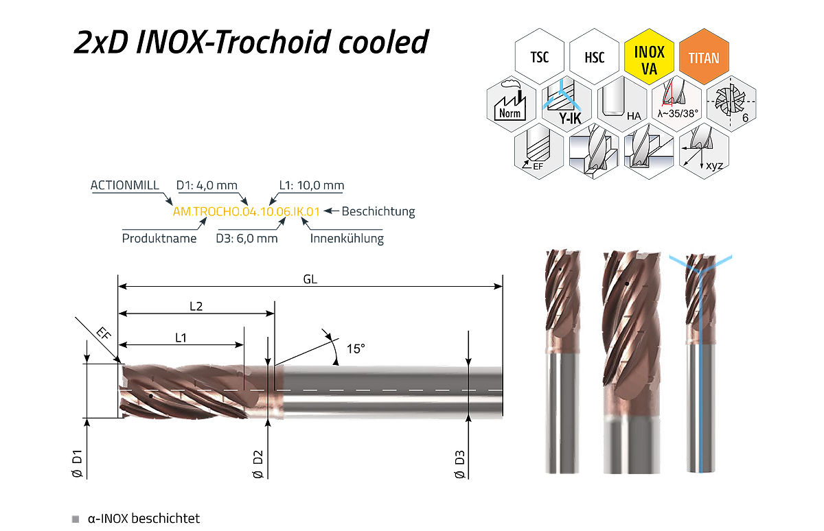 ACTIONMILL Trochoid cooled