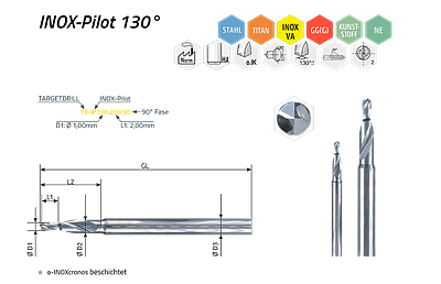 TARGETDRILL INOX-Pilot 130° — Ansicht 1